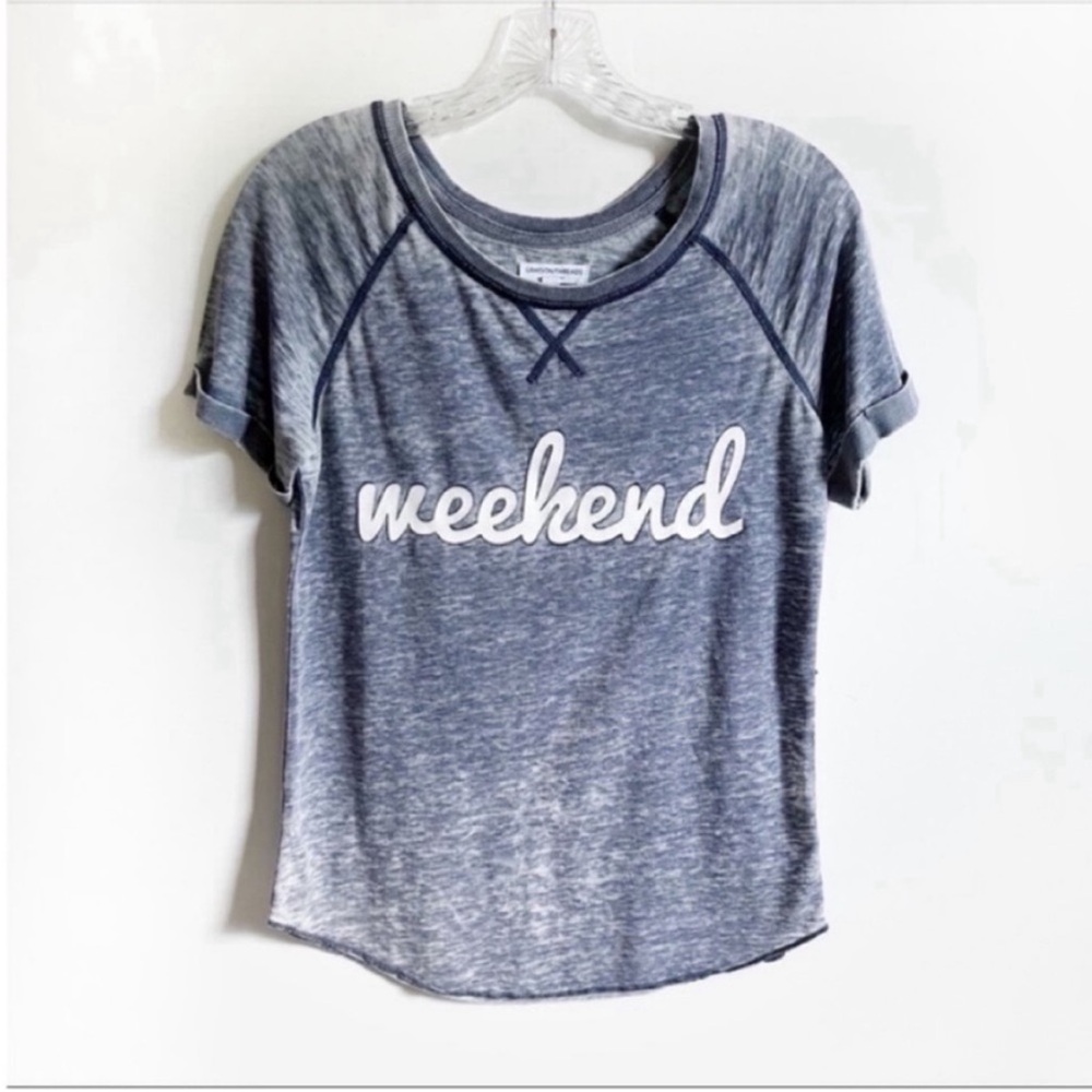 Grayson Threads graphic t-shirt blue burnout short sleeves weekend